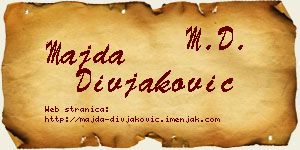 Majda Divjaković vizit kartica